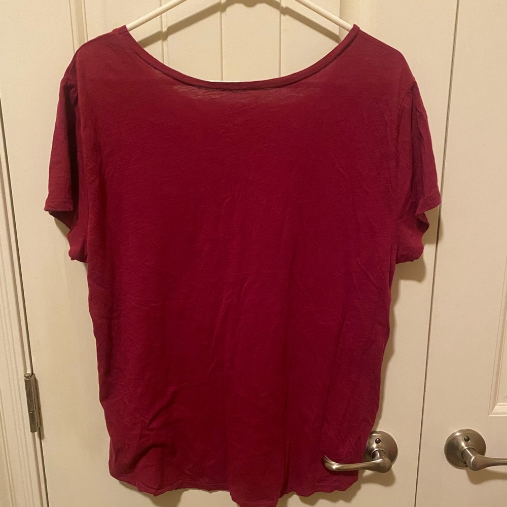 LOFT Burgundy & Navy tops-Size XL - Picture 4 of 7